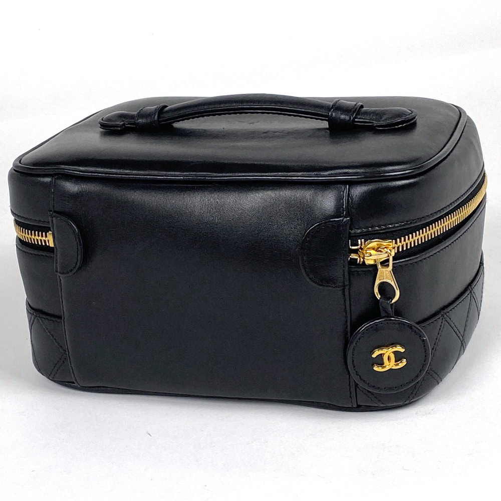 Chanel Accessory CC Leather Pouch Cosmetic Black Cocomark Case - Picture 1 of 6
